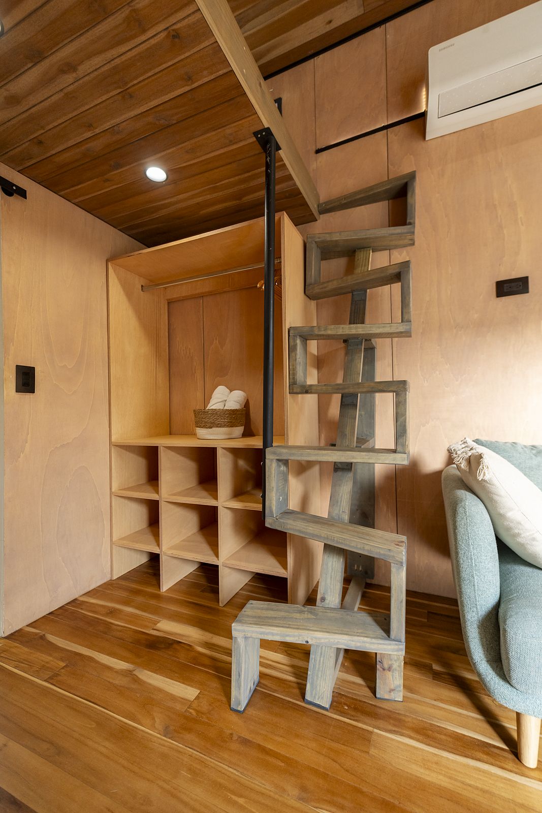 Atenea loft stairs and closet
