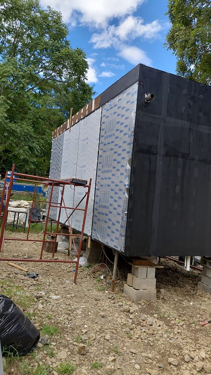 Estela structure wrapped and taking shape